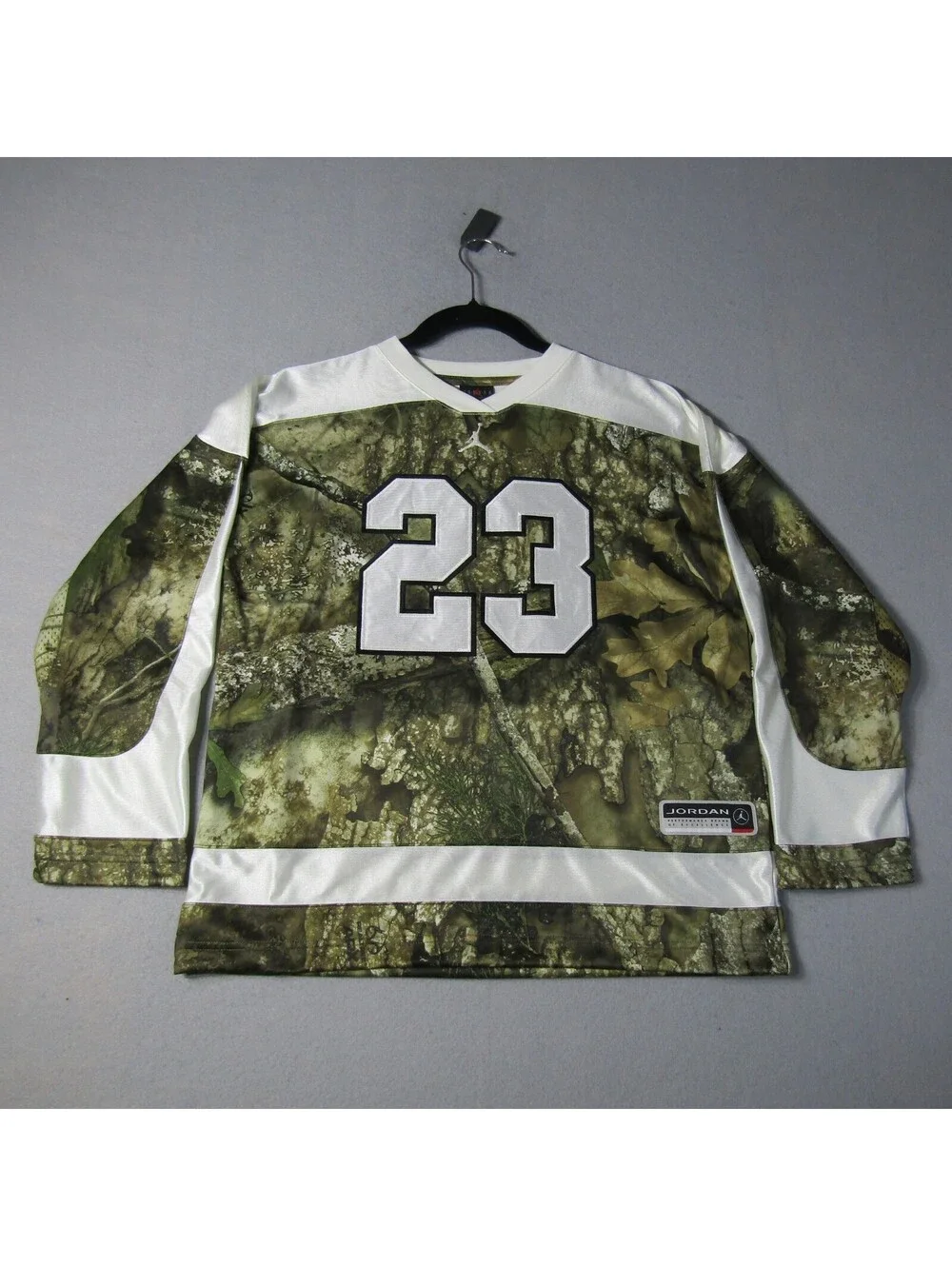 NWT Jordan MVP Camouflage Hockey Jersey 23 Boy's M Green White